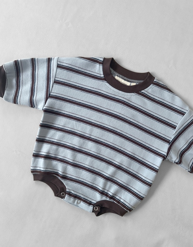 Tiny Trove - Mattie Stripe Cotton Bodysuit - Babies