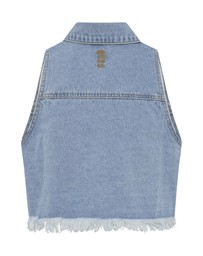 ONE TEASPOON - Bolt Blue Cropped Braxton Top