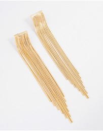 Lovisa - Gold Plated Box Chain Waterfall Drop Earrings