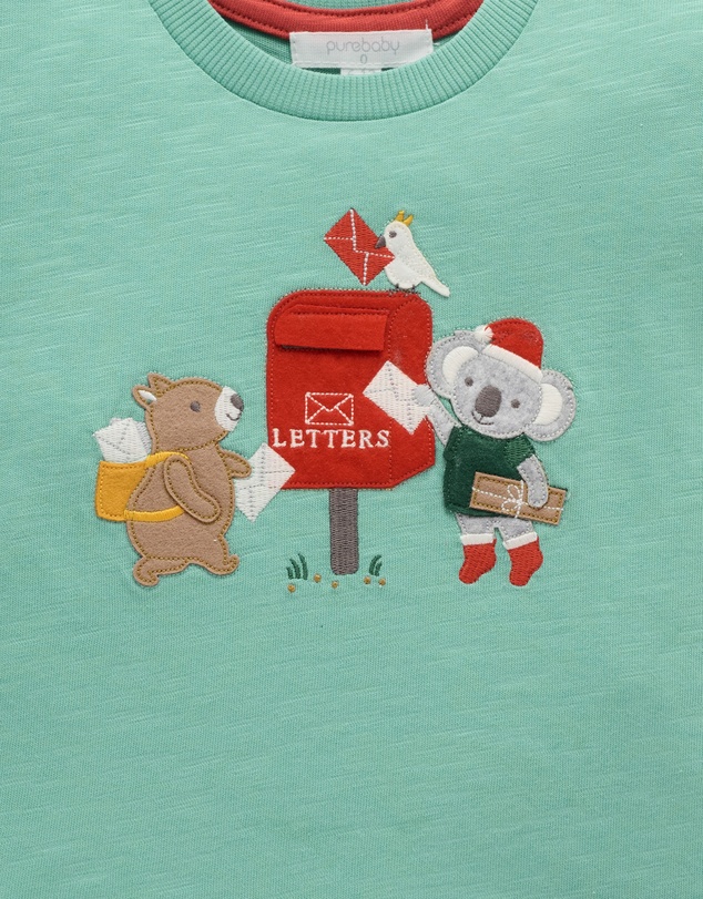 Purebaby - Christmas Letterbox Tee -Kids-Babies