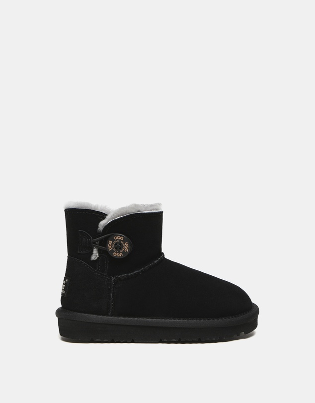 EVERAU - Australian Shepherd Ugg Nolan Kids Mini Button Cow Suede Upper UGG Boots