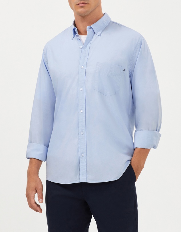 Van Heusen - Washed Sateen Twill Casual Shirt