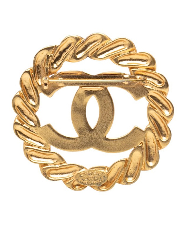 Pre-Loved by Azura Reborn - Pre-Loved CC Gold Plated Round Brooch