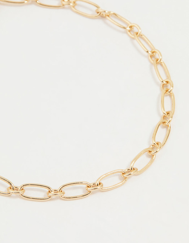 Lovisa - Gold Diamante Mixed Chain Heart Bracelets 3-Pack