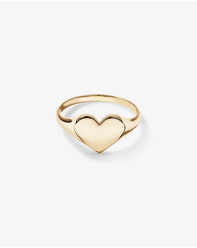 Michael Hill - Heart Signet Ring in 10kt Yellow Gold