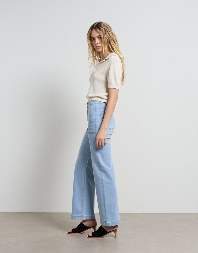 DRICOPER DENIM - Carrie Sunbleached Wide Straight Leg Jeans
