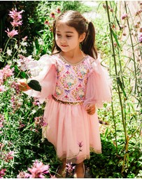 Fleur Harris - 'Bunnies & Bows' Sparkling Tutu Dress in Pink