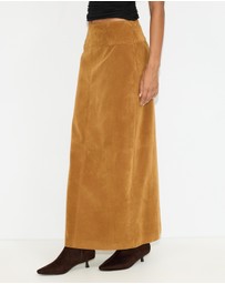 Dazie - Bailey Faux Suede Midi Skirt