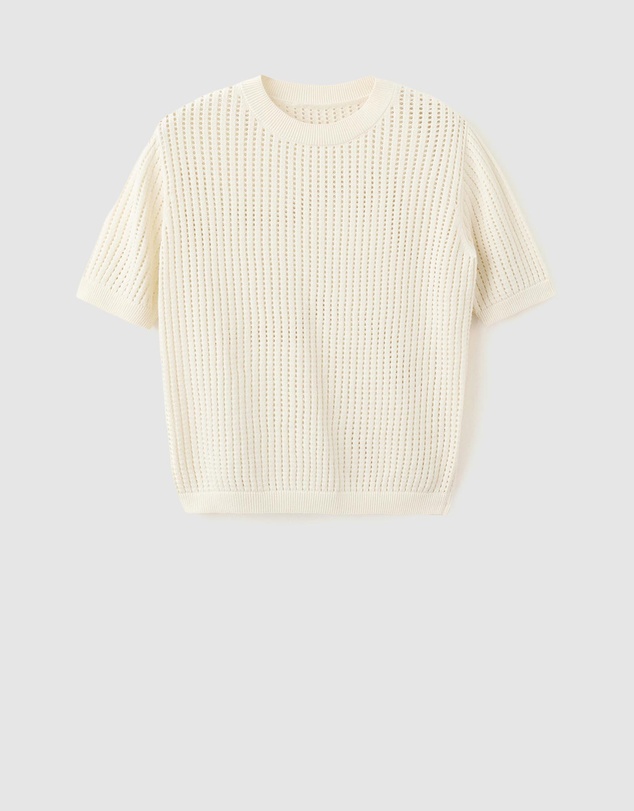 M.N.G - Short-Sleeved Openwork Knitted Sweater