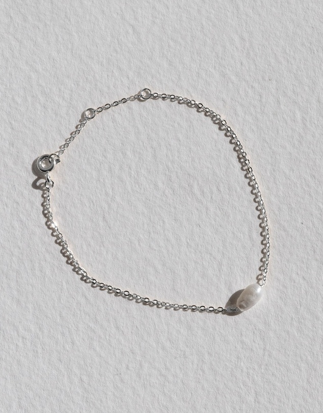 SAINT VALENTINE - Cielo Single Pearl Bracelet - Silver