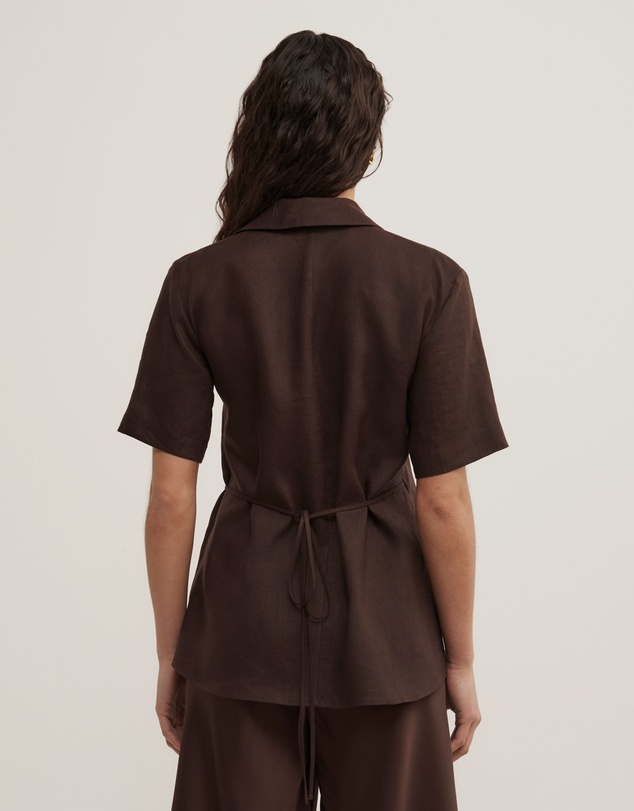 Witchery - Wrap Linen Short Sleeve Shirt