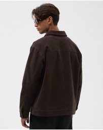 AERE - Suede Look Harrington Jacket