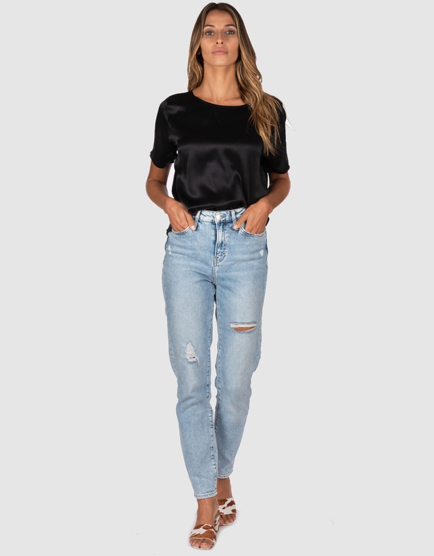 CAMIXA - Teena Satin Silk T-shirt