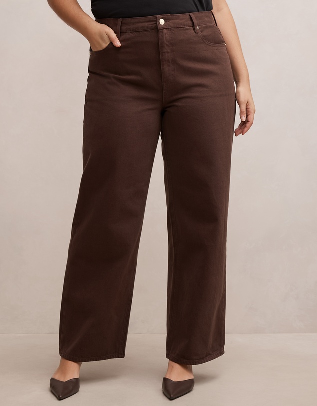 Forever New Curve - Gia Curve High Rise Wide Leg Jeans