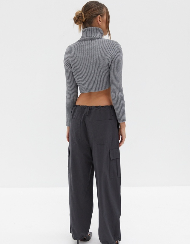 Style Addict - Chunky Knit Crop Skivvy