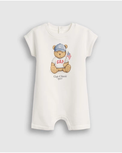 GAP - One Piece SS Graphic Fleece Shorties - Babies