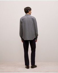 Trenery - Brushed Cotton Overshirt in Charcoal