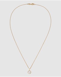 Elli Jewelry - Necklace Delicate Moonstone 925 Sterling Silver Gold-Plated