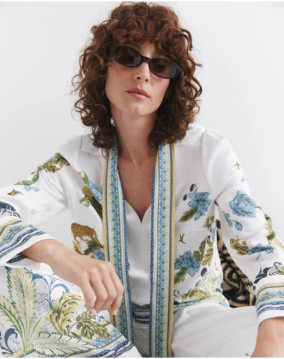 SABA - Liora Tie Neck Blouse