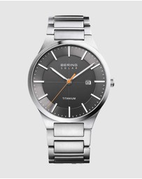 Bering - Solar 39mm Grey Titanium Watch
