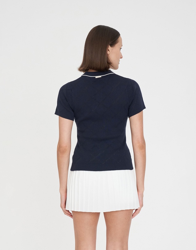Huffer - Women's Diamond Knit Polo