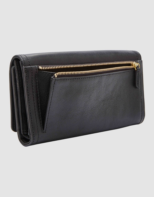 Fossil - Logan Black RFID Flap Clutch