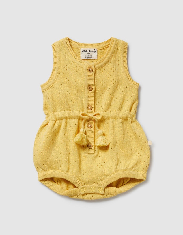 Wilson & Frenchy - Organic Knitted Tie Bodysuit - Babies