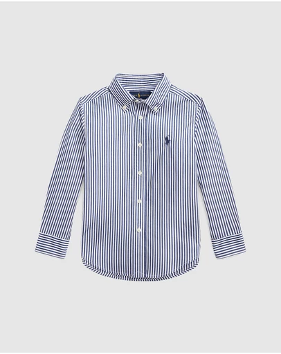 Polo Ralph Lauren - Striped Cotton Poplin Shirt - Kids - ICONIC EXCLUSIVE