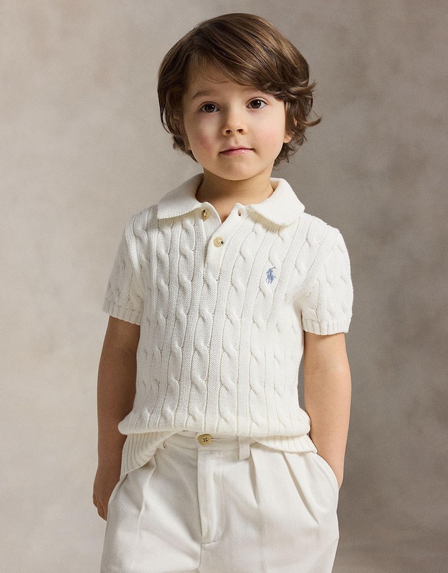 Polo Ralph Lauren - Short Sleeve Classic Cable Sweater - Kids