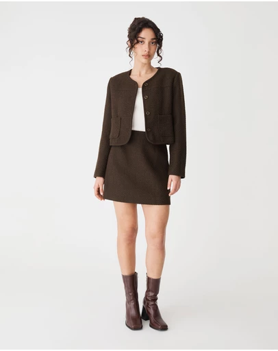 Forcast - Aubery Tweed Mini Skirt