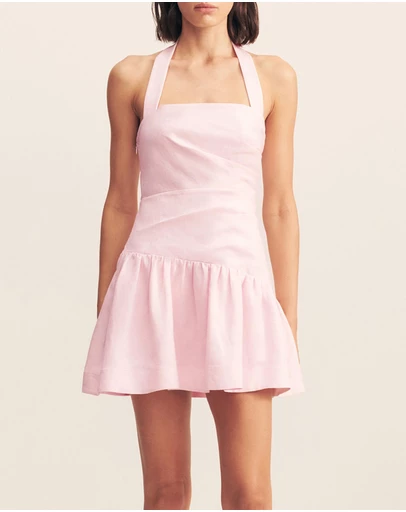 Shona Joy - Gigi Halter Draped Mini Dress