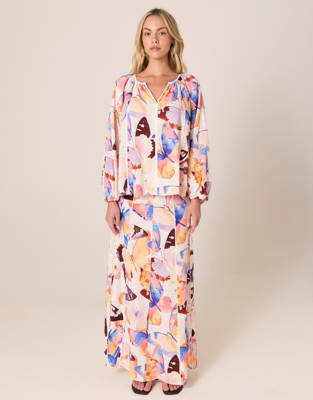 Fate + Becker - Mariposa Print Blouse