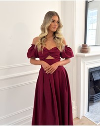 Esther & Co - Anvika Dress - Wine
