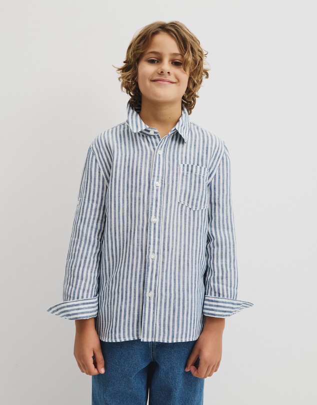 Country Road - Teen Long Sleeve Linen Shirt