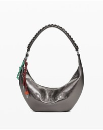 Desigual - Medium metallic crossbody bag with 3D logo