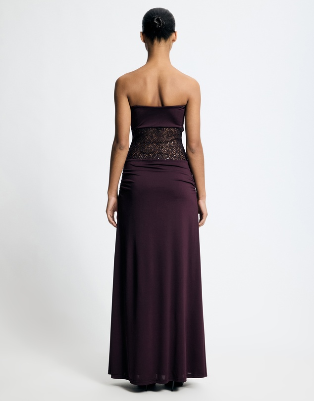 Lover - Raven Contrast Net Maxi Dress