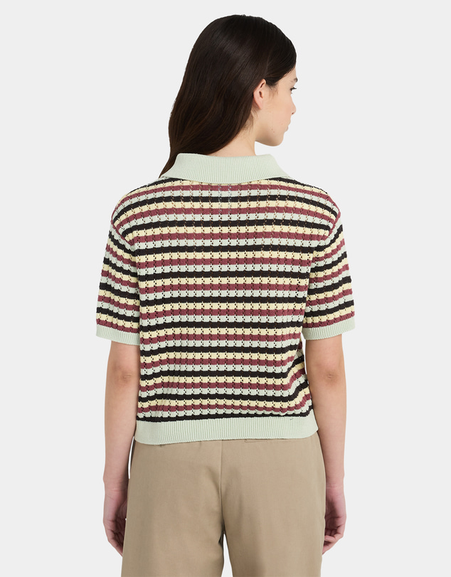 Element - Womens Crochet Stripes Polo Shirt