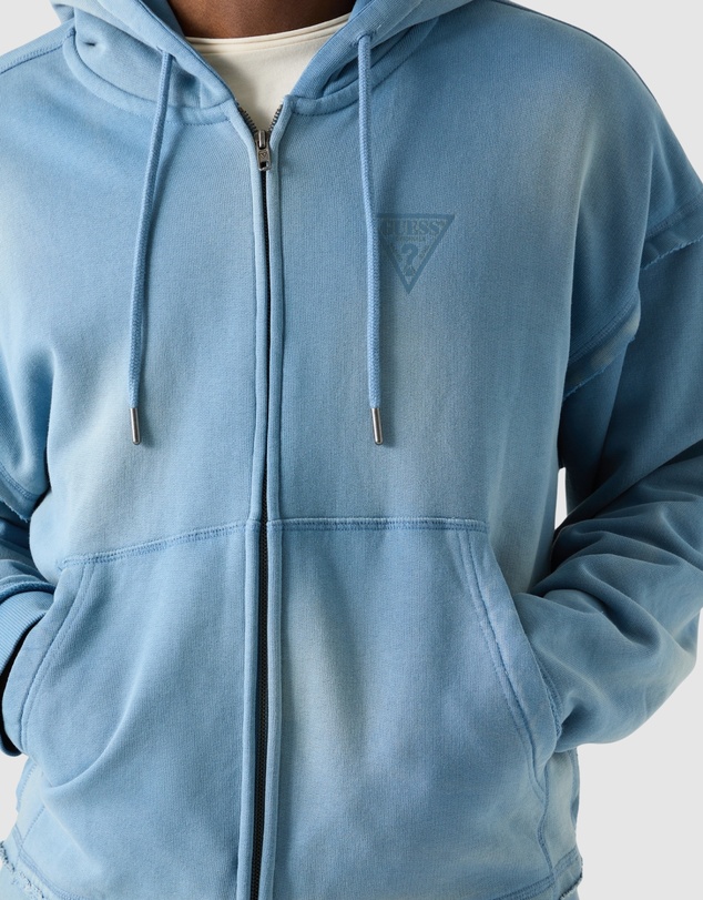 GUESS Originals - GUESS Originals Triangle Logo Zip-Up Hoodie