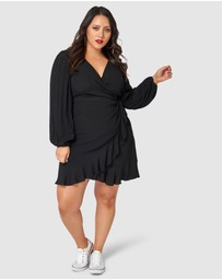Sunday In The City - Titanium Wrap Dress