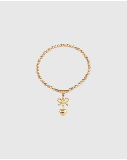 Von Treskow - Stretchy Bracelet with Bow & Heart
