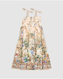 Camilla - Shirred Maxi Dress With Tie Shoulder - Kids-Teens