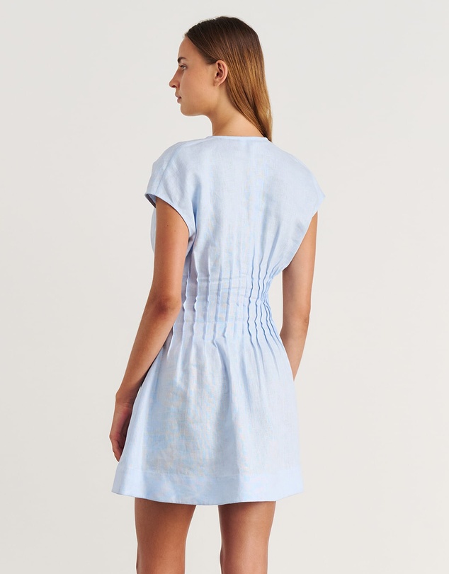 Jag - Delphine Pintuck Linen Mini Dress