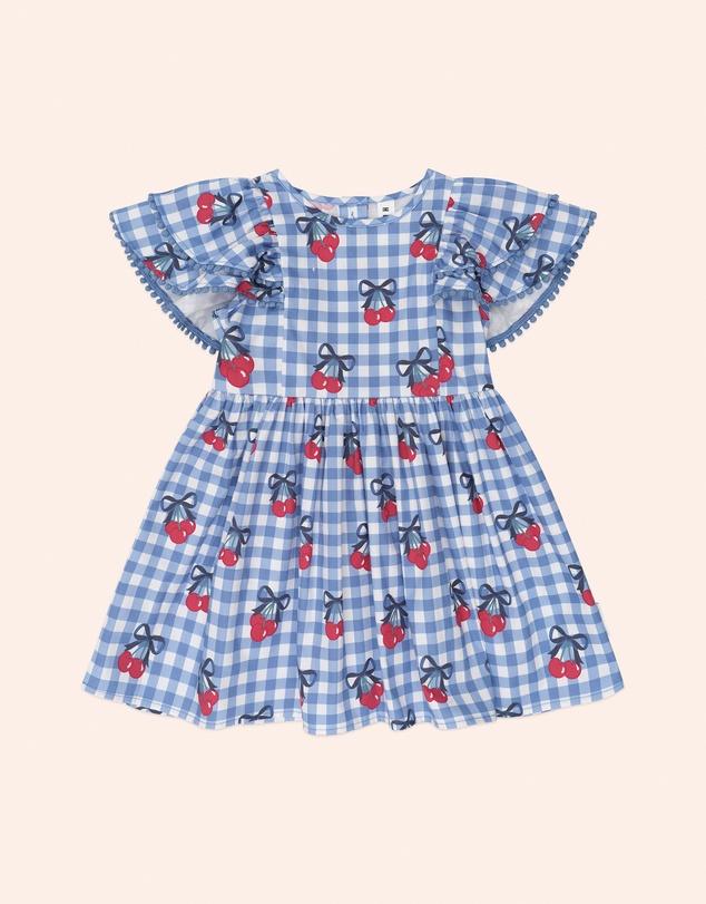 Huxbaby - Cherry Gingham Frill Dress - Babies-Kids