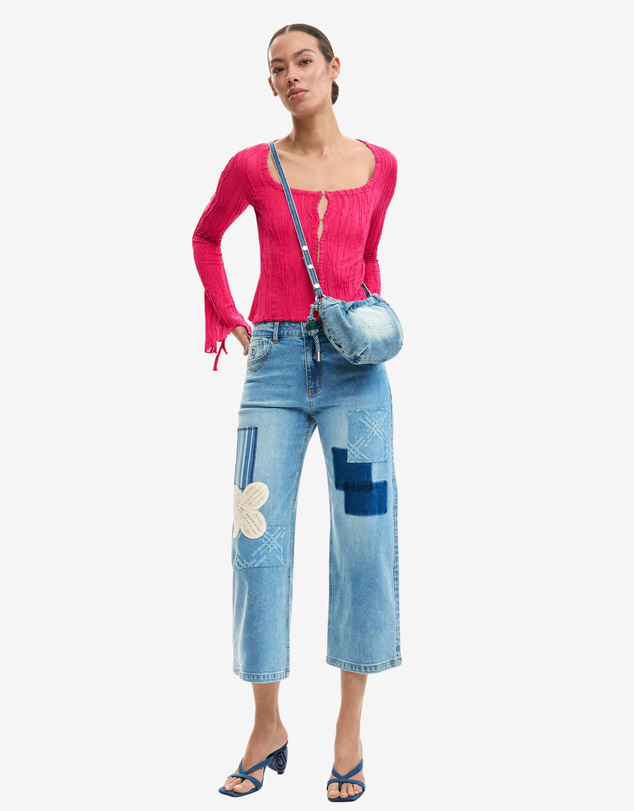 Desigual - Patchwork culotte Jeans