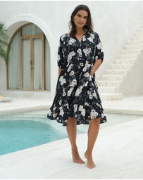 Nip Tuck Swim - Evening Shadow Mandalay One Size Midi Dress