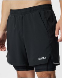 2XU - 5in 2-In-1 Aero Mesh Shorts