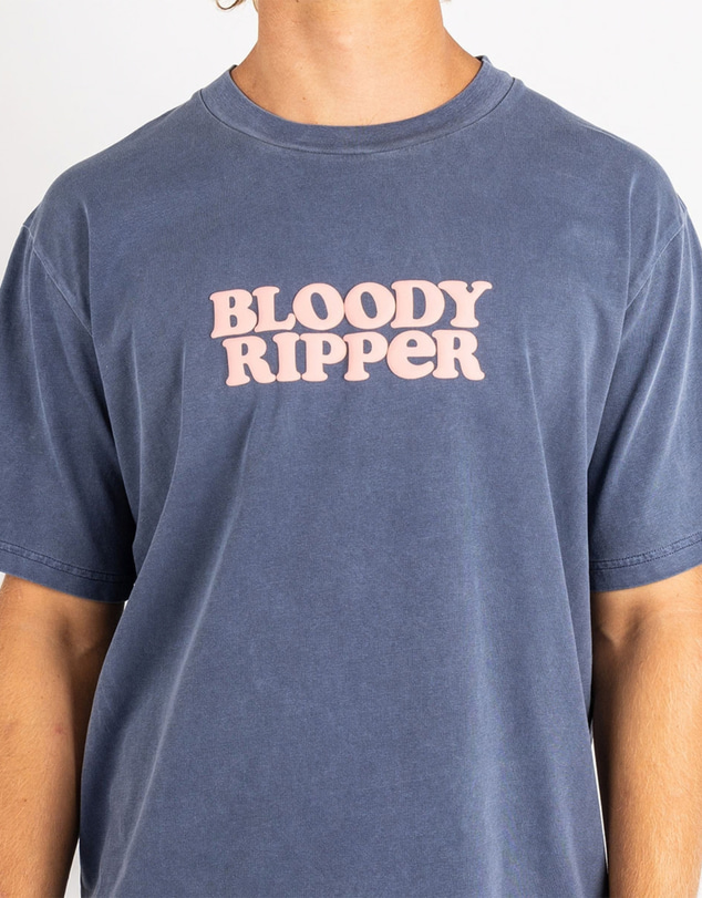 Skwosh - Bloody Ripper Slang Tee In Navy