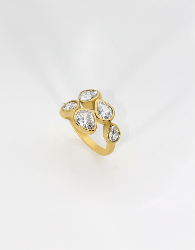Jackie Mack - Clear Bezel Wrap Ring
