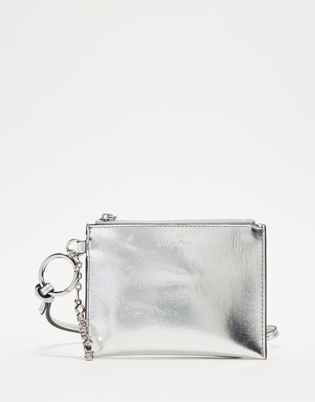 Calvin Klein - Script Metallic Pouch On Strap Charm
