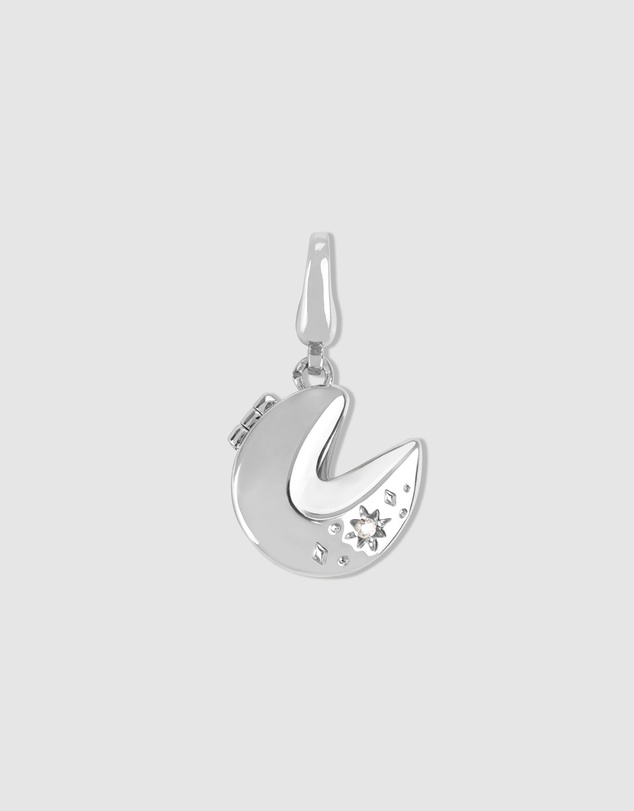 Wanderlust + Co - Petite Fortune Cookie Silver Locket Charm